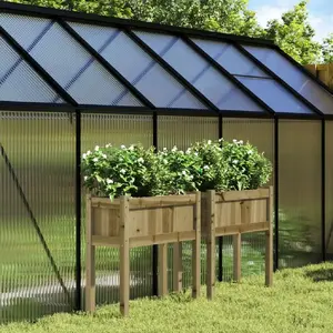 Comparateur de prix : vidaXL Jardinières 2 pcs avec pieds bois de pin imprégné