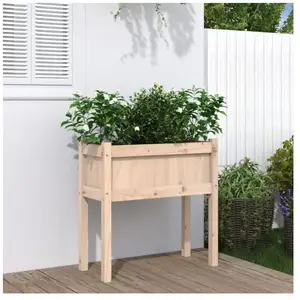 Comparateur de prix : vidaXL Jardinières avec pieds 70x31x70 cm bois de pin massif