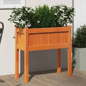 Comparateur de prix : vidaXL Jardinières et pieds cire marron 70x31x70 cm bois de pin massif