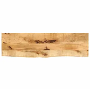 vidaXL Dessus de table 100x20x2,5 cm bord vivant bois massif manguier