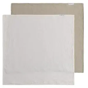 Lot de 2 langes Tender Beige-Linen (115 x 115 cm) pas cher