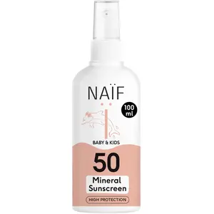 NAÏF Naif Baby & Kids Mineral Sunscreen SPF 50 spray solaire protecteur pour enfant 100 ml pas cher