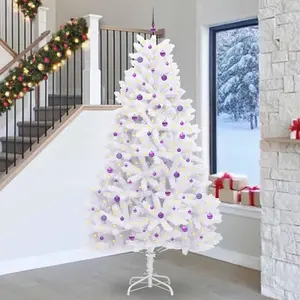 Prolenta Arbre de Noël blanc pliable, de qualité supérieure, 270 cm, e... pas cher