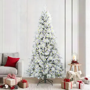Prolenta Arbre de Noël blanc pliable, de qualité supérieure, hauteur 2...