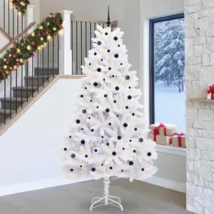 Prolenta Arbre de Noël blanc pliable, de qualité supérieure, 270 cm, e... pas cher