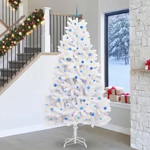 Prolenta Arbre de Noël blanc pliable, de qualité supérieure, 270 cm, e... pas cher