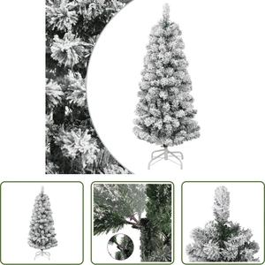 The Living Store Sapin de Noël artificiel pliable enneigé 120 cm pas cher