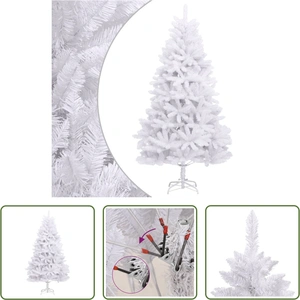 The Living Store Arbre de Noël artificiel pliable avec support blanc 3... pas cher