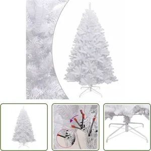 The Living Store Sapin de Noël artificiel pliable enneigé 120 cm pas cher