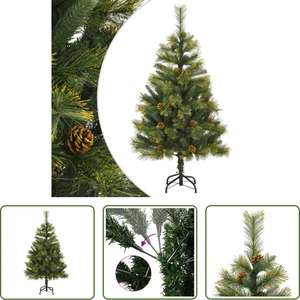 The Living Store Sapin de Noël artificiel pliable avec cônes 150 cm pas cher