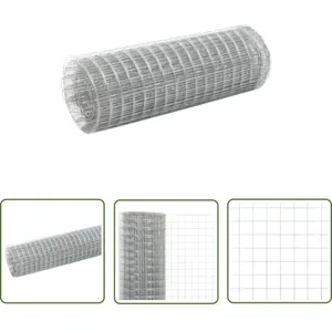 Grillage pour volière acier galvanisé 10x0,5 m argenté - Clôture Métal - Grillage Agricole - Clôture Poule - Clôture Lapin - Protection Animal - The pas cher