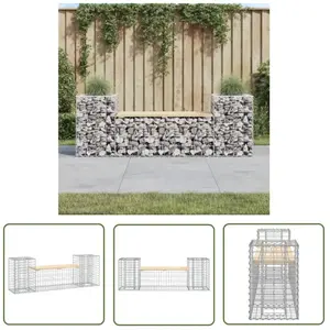 The Living Store Banc de jardin en gabions 183x41x60,5 cm Pin massifVendu parkaufland