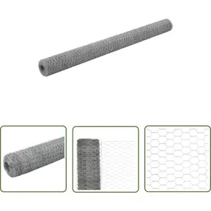 Grillage pour volière Acier galvanisé 25x1,5 m Argenté - Clôture - Gri... pas cher