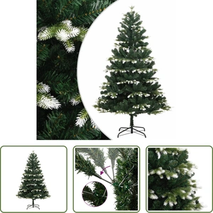 The Living Store Sapin de Noël artificiel pliable enneigé 120 cm pas cher