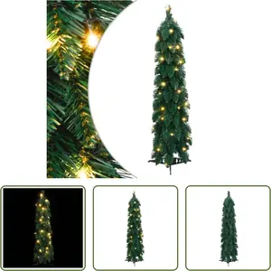 The Living Store Arbre de Noël artificiel avec éclairage 45 LED 90 cm pas cher