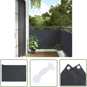 The Living Store - cran d'intimité de balcon anthracite 300x75 cm pvc - Brise Vue Balcon - Ecran D'intimité - Cloture Balcon - Protection Solaire pas cher