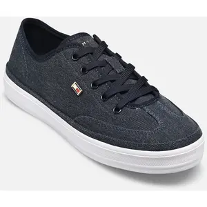 WASHED CANVAS VULC S par Tommy Hilfiger Bleu 36 Femme pas cher