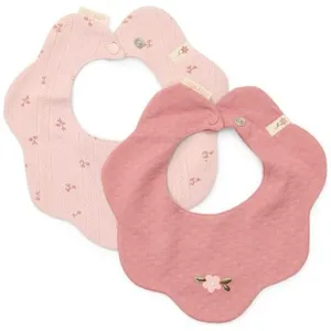Little Dutch Set de 2 bavoirs Fairy Flowers-Pink Blush pas cher