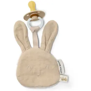 Doudou attache-tétine en gaze de coton Lapin pas cher