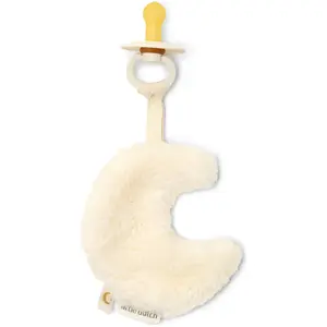 Doudou attache-tétine Lune Pure Soft White pas cher