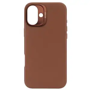 Decoded Coque pour iPhone 16 Plus Antichocs en Cuir Compatible MagSafe Marron clair pas cher