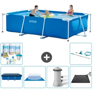 Intex Frame Pool Piscine à cadre rectangulaire - Comprend des accessoires CB97
