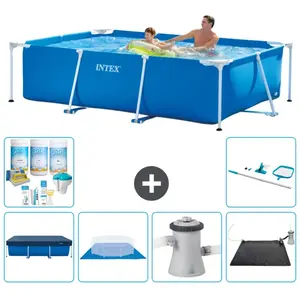 Intex Frame Pool Piscine à cadre rectangulaire - Comprend des accessoires CB97