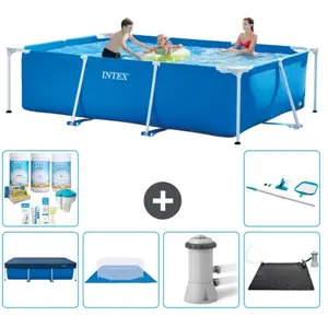 Intex Frame Pool Piscine à cadre rectangulaire - Comprend des accessoires CB97