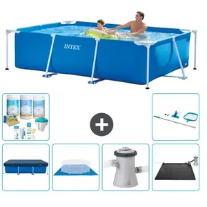 Intex Frame Pool Piscine à cadre rectangulaire - Comprend des accessoires CB97