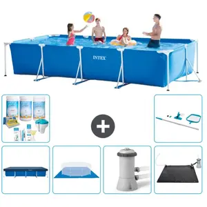 Intex Frame Pool Piscine à cadre rectangulaire - Comprend des accessoires CB97 pas cher