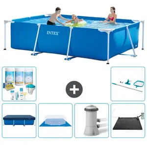 Intex Piscine à cadre rectangulaire - Comprend des accessoires CB97 pas cher