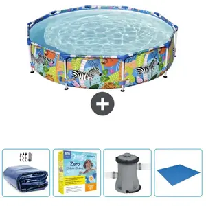 Bestway - Piscine Ronde Steel Pro - 305 x 66 cm - Imprimé Jungle - Inc...Vendu parrue-du-commerce
