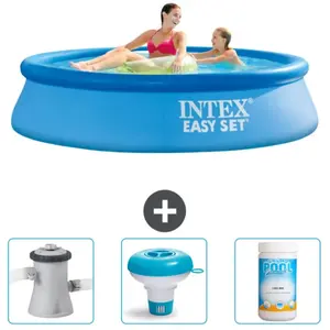 Piscine Gonflable Ronde Easy Set Intex 244 x 61 cm - Bleue - Incluse Accessoire CB77Vendu parrue-du-commerce