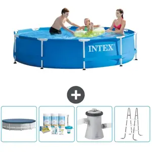 Intex Metal Frame Piscine à cadre ronde - Comprend des accessoires CB6