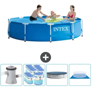 Piscine à cadre rond Intex 305 x 76 cm - Bleue - Comprend des Accessoires CB88Vendu parrue-du-commerce