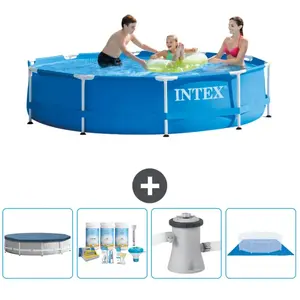 Intex Piscine à cadre ronde - Comprend des accessoires CB1