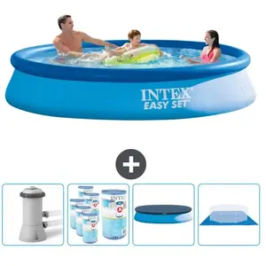 Intex Rond Opblaasbaar Easy Set Zwembad - 366 x 76 cm - Blauw - Inclus...Vendu parrue-du-commerce