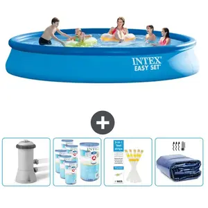 Intex Rond Opblaasbaar Easy Set Zwembad - 457 x 84 cm - Blauw - Inclus...Vendu parrue-du-commerce