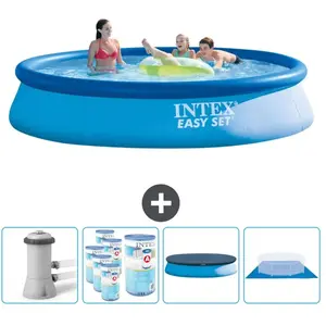 Intex Rond Opblaasbaar Easy Set Zwembad - 396 x 84 cm - Blauw - Inclus...Vendu parrue-du-commerce