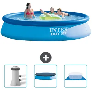 Piscine Gonflable Ronde Easy Set Intex 396 x 84 cm - Bleue - Incluse Accessoire CB76Vendu parrue-du-commerce