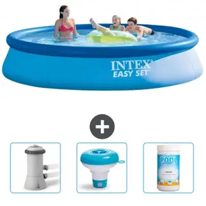 Piscine Gonflable Ronde Easy Set Intex 396 x 84 cm - Bleue - Incluse Accessoire CB77Vendu parrue-du-commerce