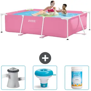 Intex Rechthoekig Frame Zwembad - 220 x 150 x 60 cm - Roze - Inclusief... pas cher