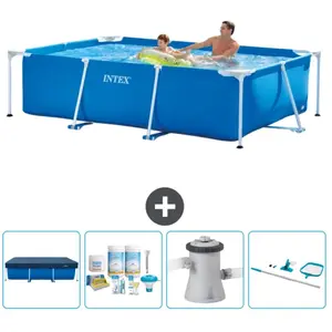 Intex Frame Pool Piscine à cadre rectangulaire - Comprend des accessoires CB7 pas cher