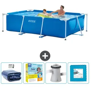 Intex Frame Pool Piscine à cadre rectangulaire - Comprend des accessoires CB9Vendu parrue-du-commerce