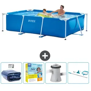 Intex Frame Pool Piscine à cadre rectangulaire - Comprend des accessoires CB14 pas cher