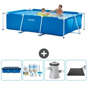 Intex Rechthoekig Frame Zwembad - 260 x 160 x 65 cm - Blauw - Inclusie...