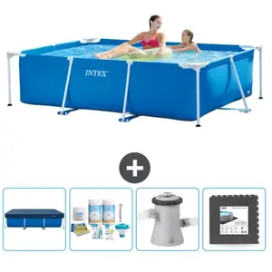 Intex Frame Pool Piscine à cadre rectangulaire - Comprend des accessoires CB3 pas cher