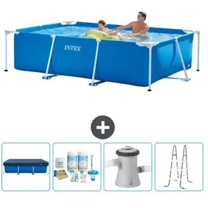 Intex Frame Pool Piscine à cadre rectangulaire - Comprend des accessoires CB6 pas cher