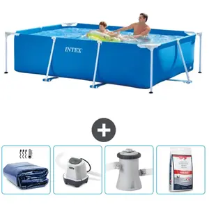 Intex Frame Pool Piscine à cadre rectangulaire - Comprend des accessoires CB54 pas cher