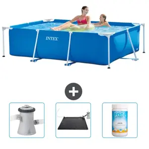 Intex Frame Pool Piscine à cadre rectangulaire - Comprend des accessoires CB80